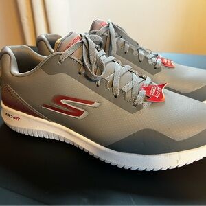 Skechers Gray and Red Golf Shoes